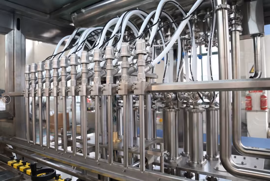 자동 연료 디젤/가스/윤활/엔진/식용/올리브/식용유 과일 주스 물 마시는 애완 동물/유리/플라스틱 병 액체 충전/캡핑/포장 기계